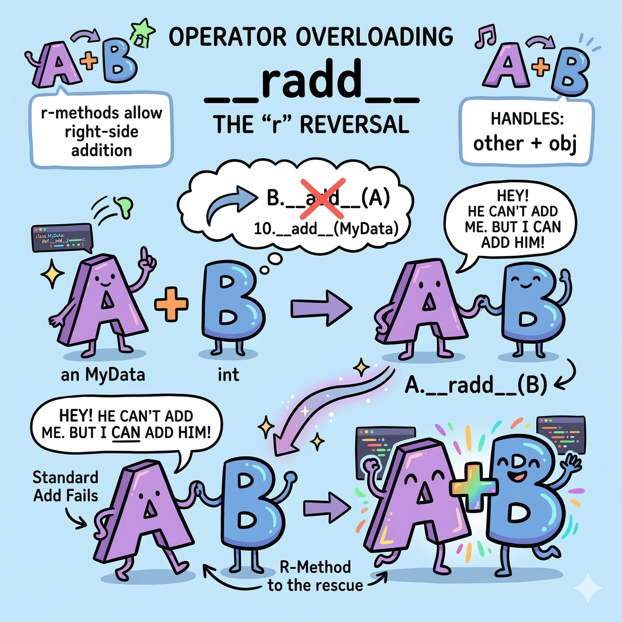 역방향 연산자 (Reflected/Right Operators)
