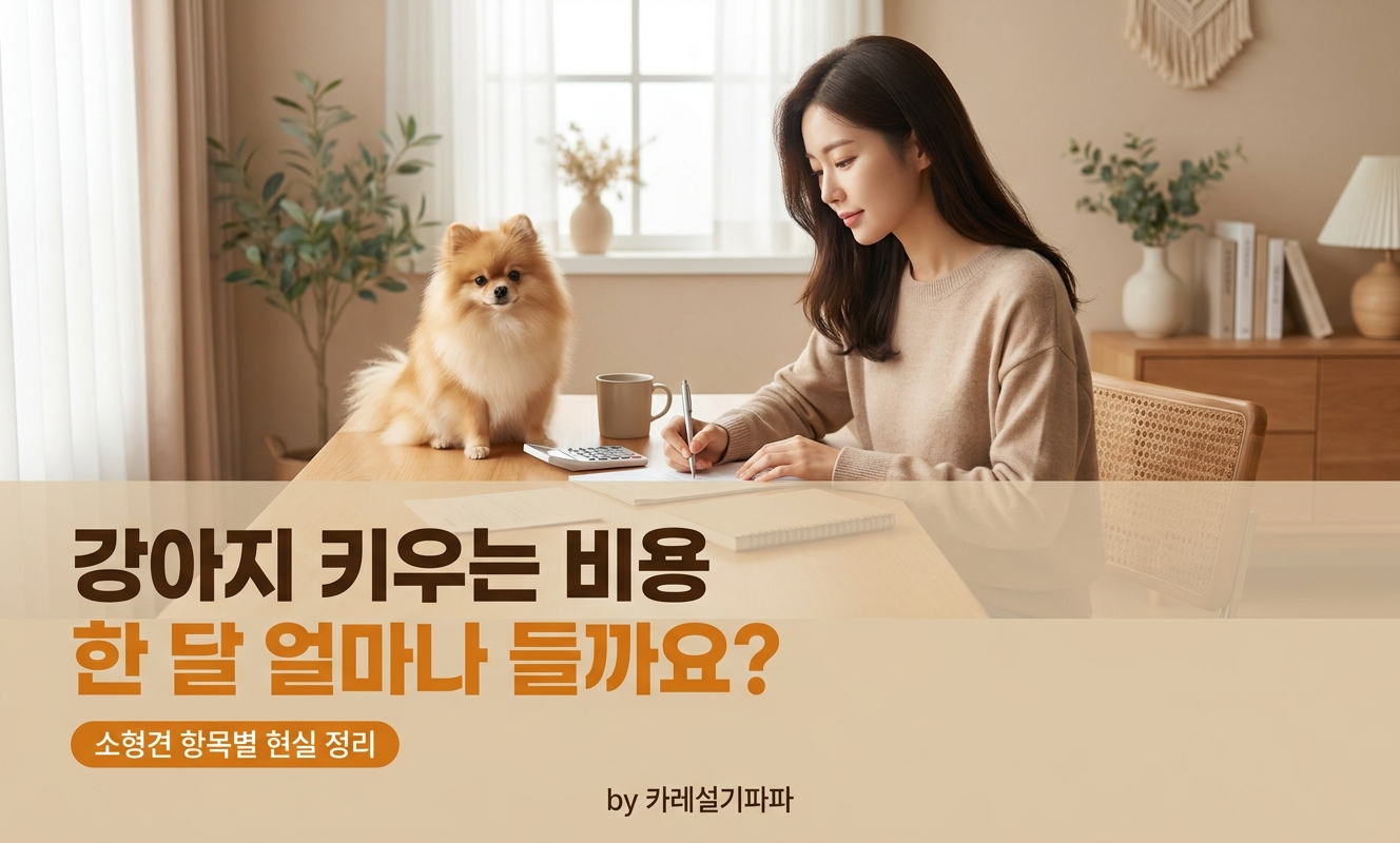 강아지 비용 정리하는 보호자