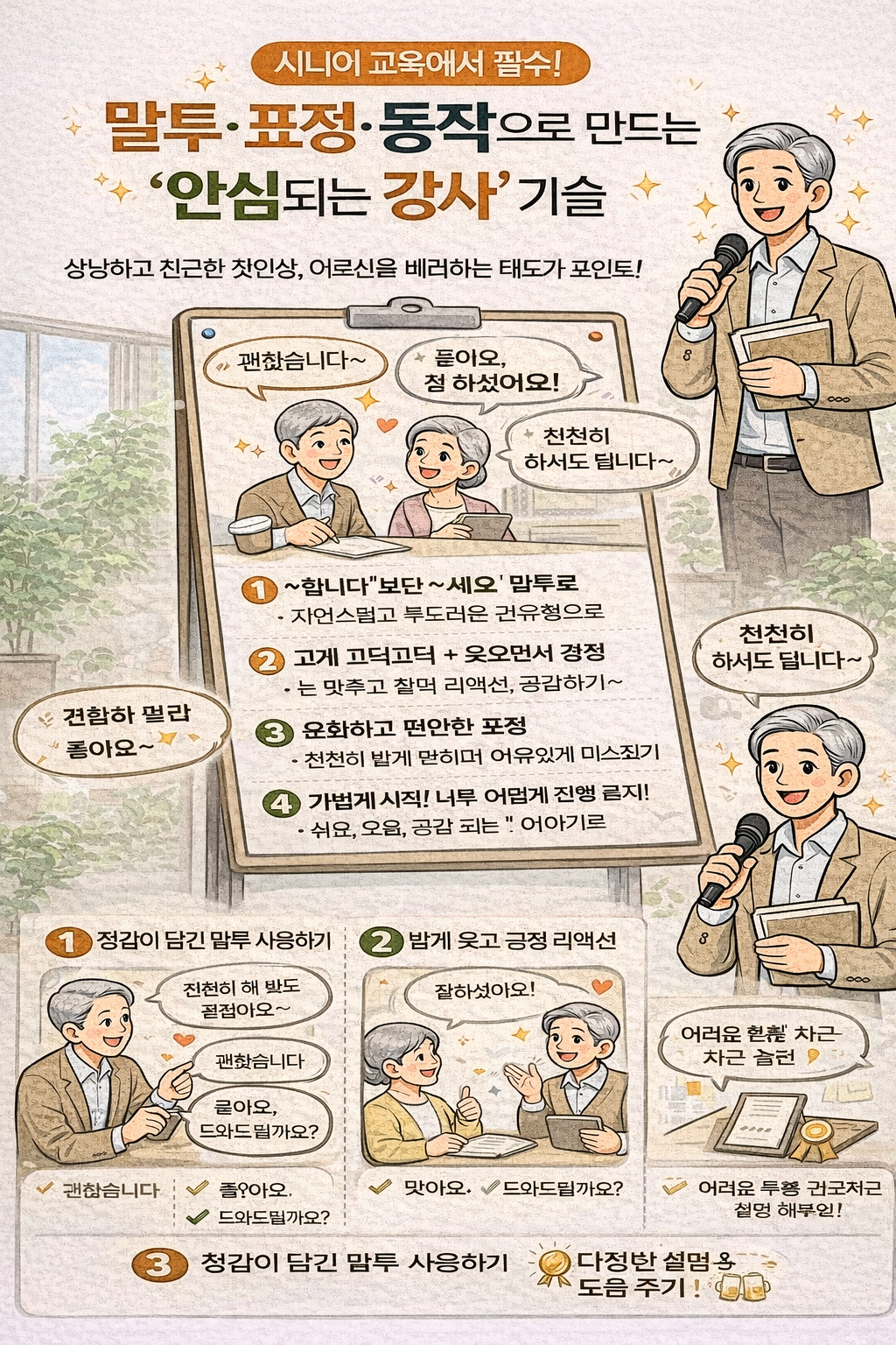 말투&middot;표정&middot;동작 안심되는 강사&rsquo;기술