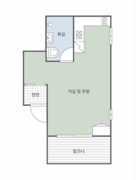 청태산자연휴양림 연립동 4인실평면도