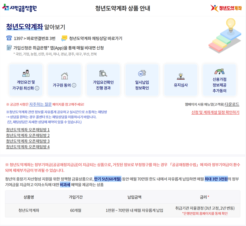 청년도약계좌 상품 안내서