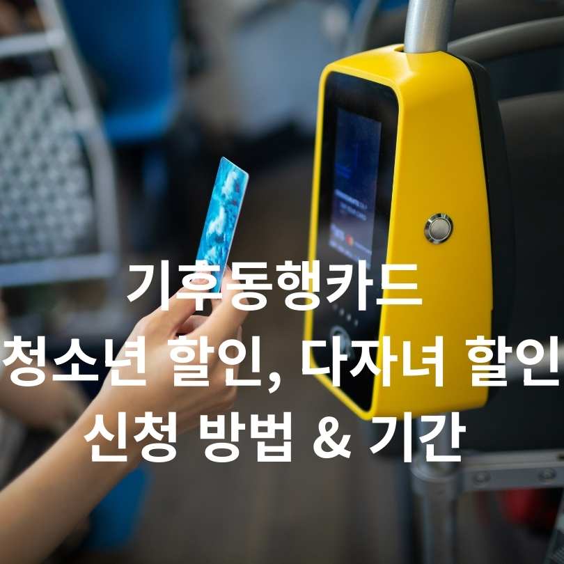 기후동행카드 청소년 할인, 다자녀 할인