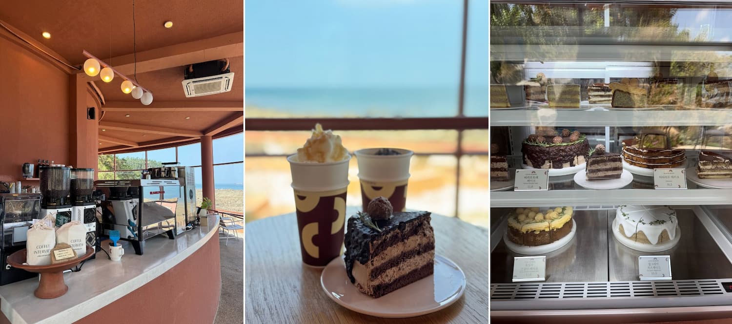 스테이인터뷰 파도리 카페 커피와 케익