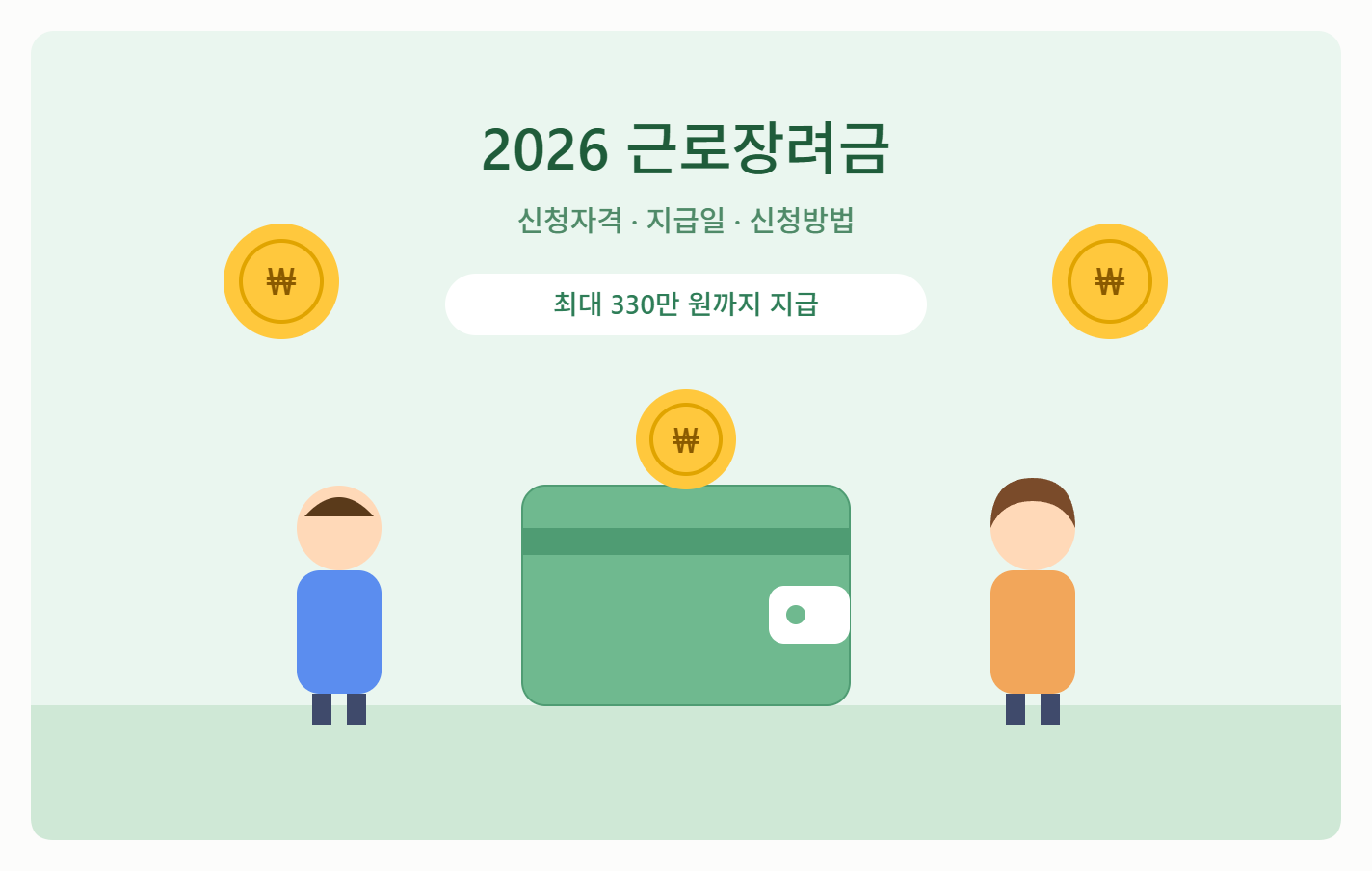 2026 근로장려금 신청자격과 지급일|소득기준부터 신청방법까지