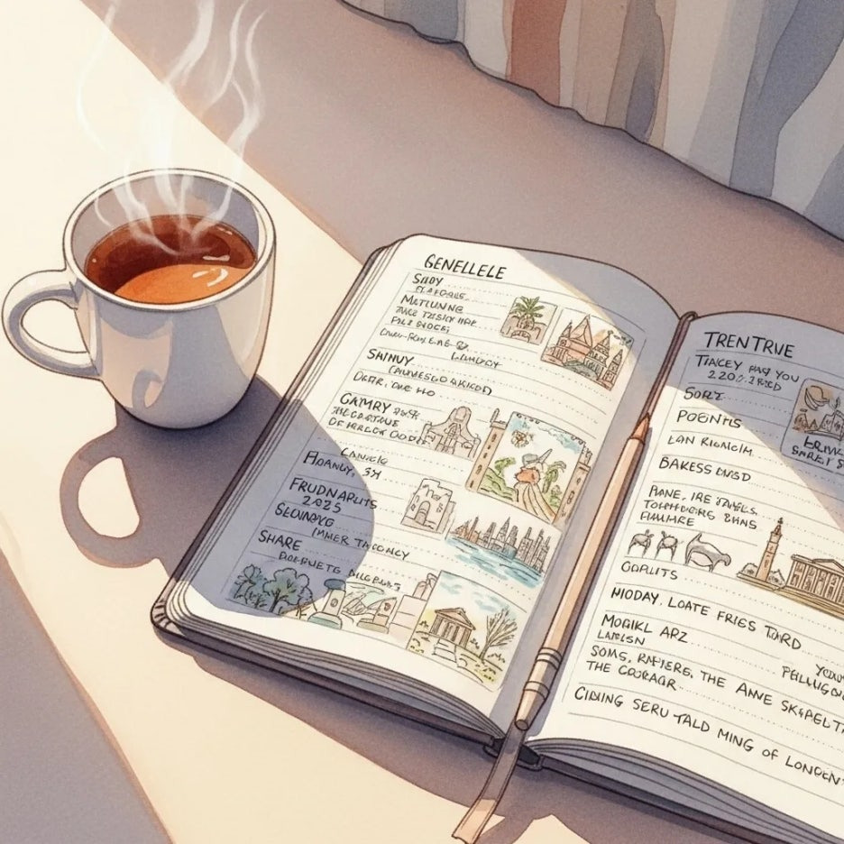 여행 일지에 적힌 중요한 정보들