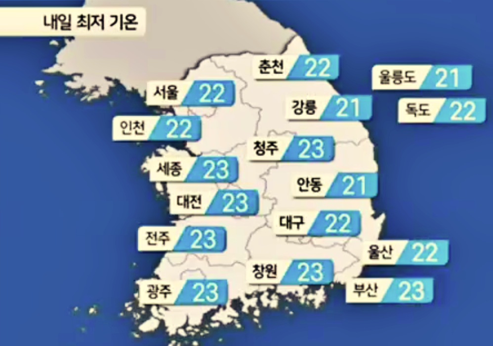 오늘의 날씨 정보