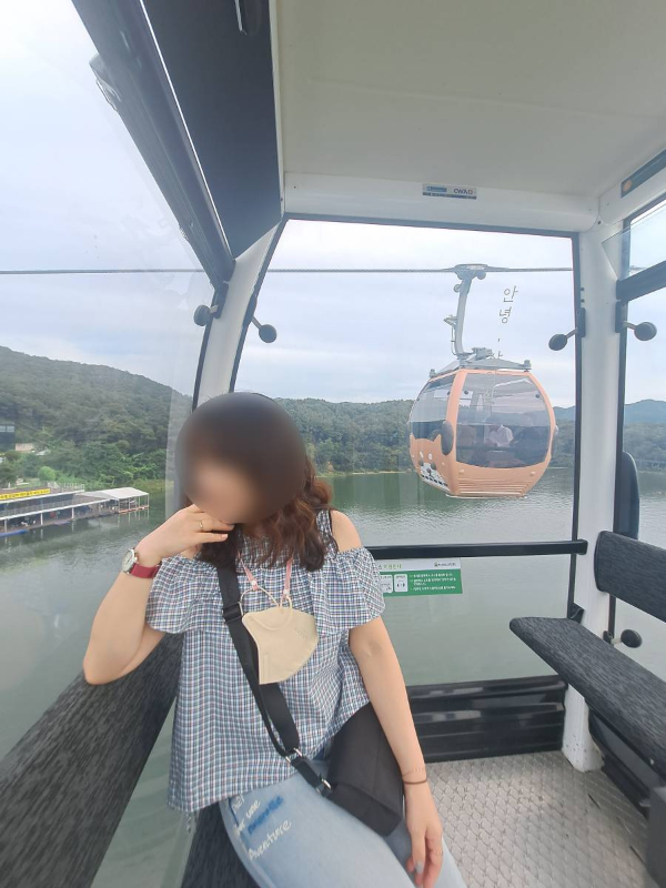 케이블카 주변 풍경 감상하다