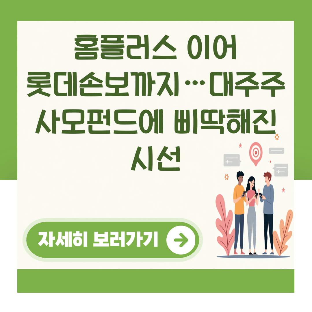 홈플러스 이어 롯데손보까지…대주주 사모펀드에 삐딱해진 시선 대표 이미지