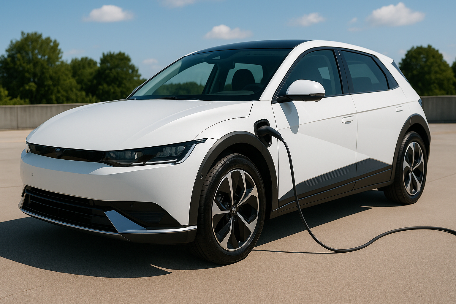 전기차 충전 모습