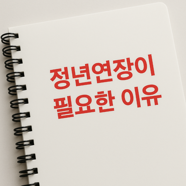 왜 65세 정년연장이 필요한가?