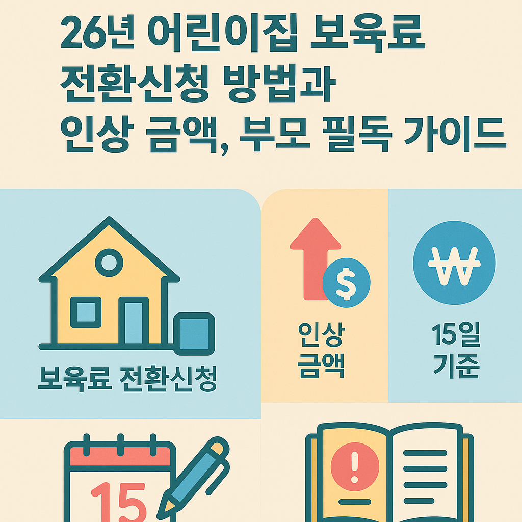 26년 어린이집 보육료 전환신청