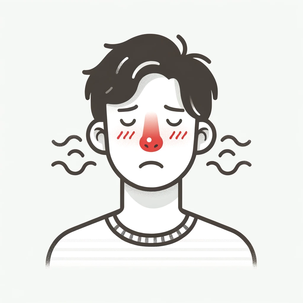 비염에 걸린 사람 이미지