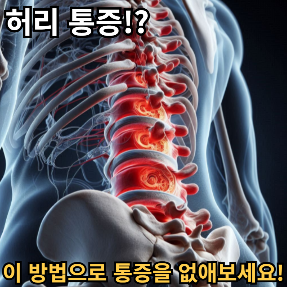 허리 통증이 심할때, 이 방법으로 통증을 없애보세요!