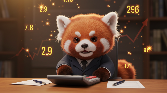 연봉계산하는 레드판다