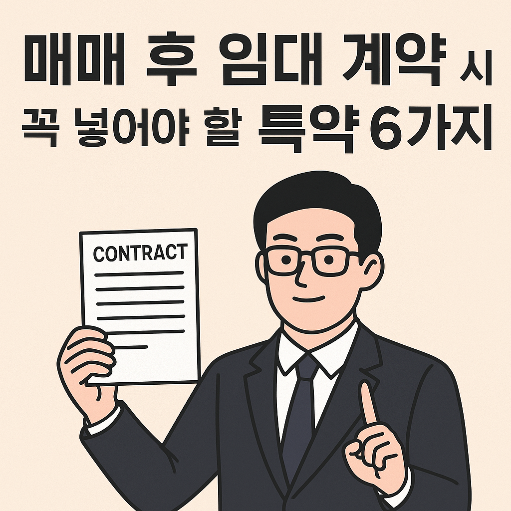 매매 후 임대 계약 시 꼭 넣어야 할 특약