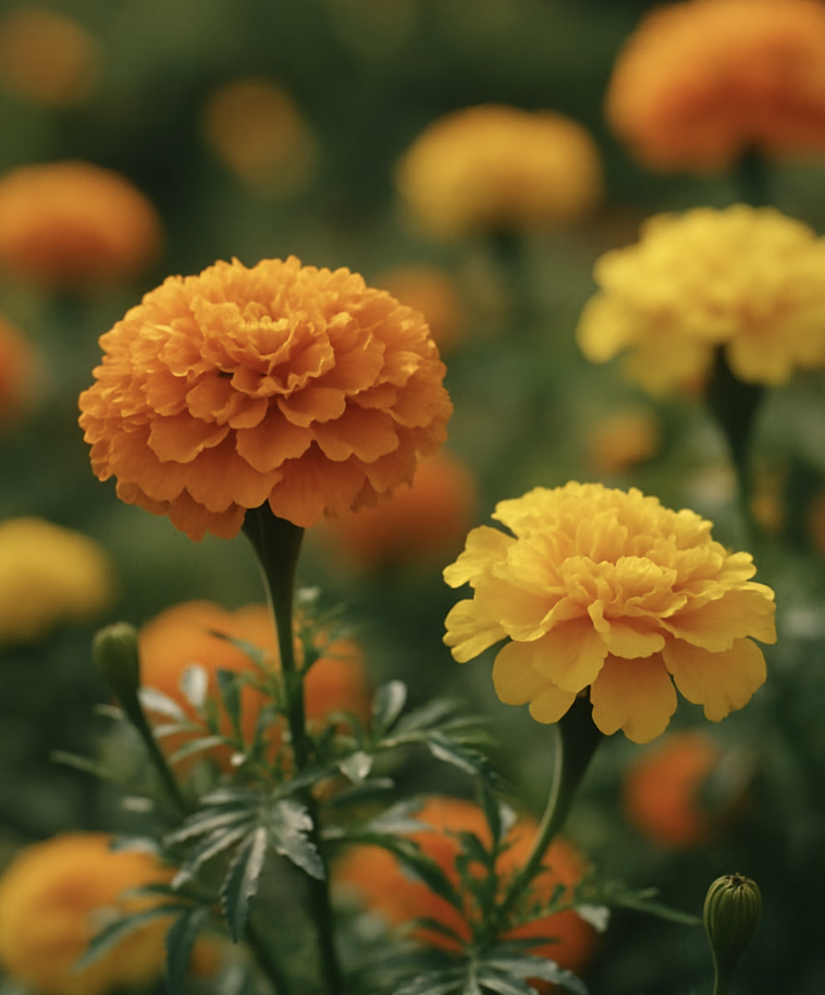 태양을 닮은 황금빛 꽃&amp;#44; 금송화