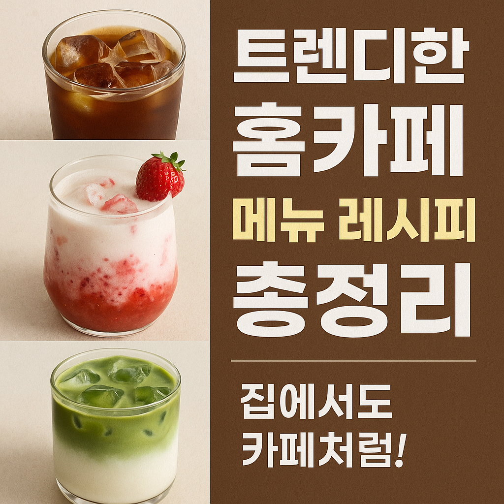 트렌디한 홈카페 메뉴