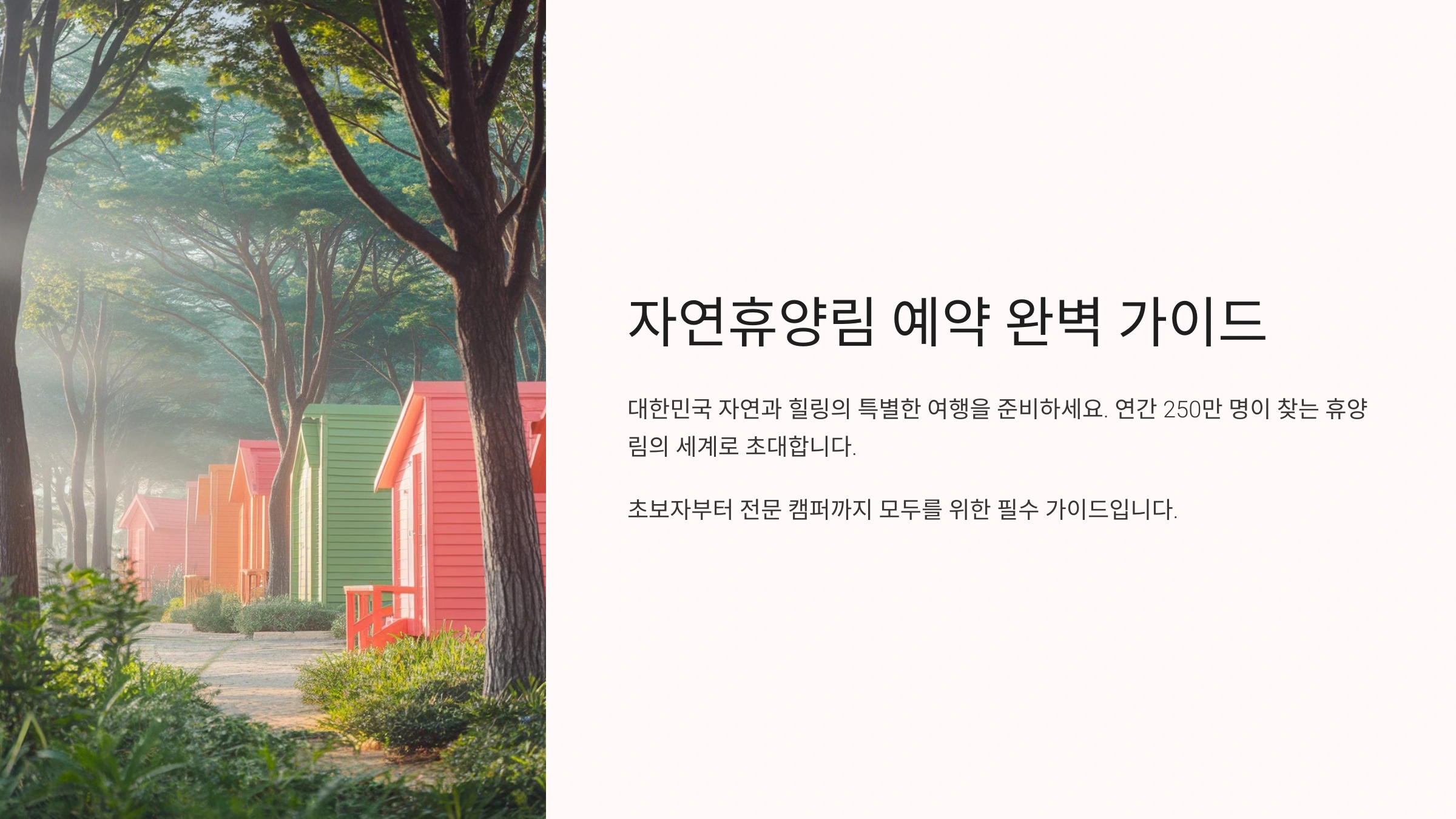 자연휴양림 예약 완벽 가이드