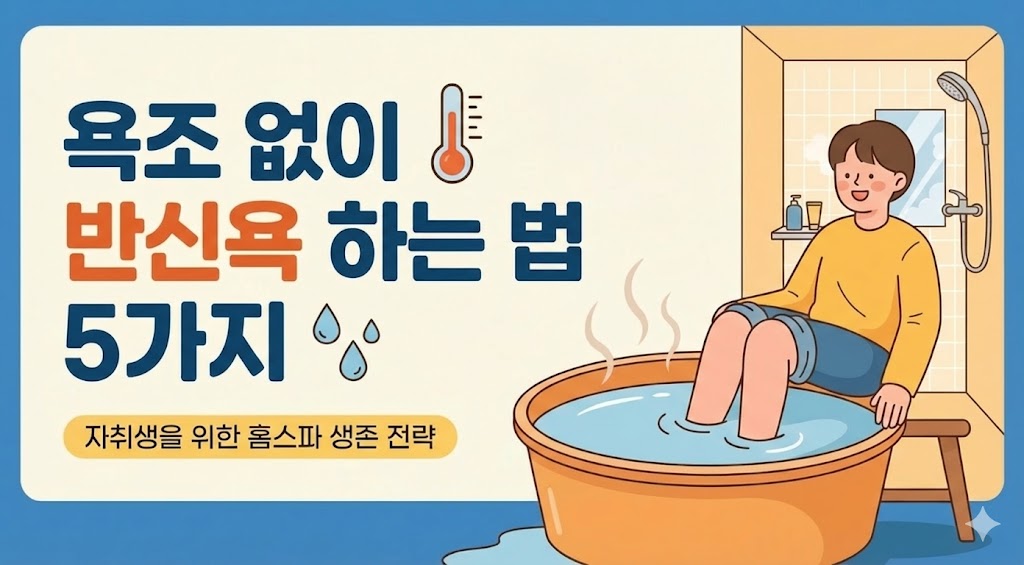 욕조 없이 반신욕 하는 법 5가지 자취생을 위한 홈스파 생존 전략