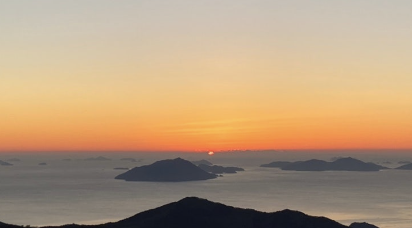 남해 금산 보리암 일출