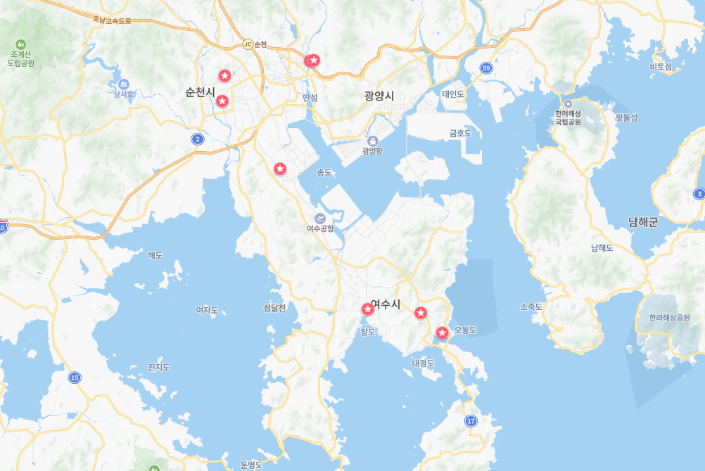 2025 전라남도 동부권 여순광 여수 순천 광양 지도 부동산 매매 월세 전세 아파트 신축 입주 예정 일정