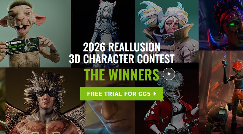 Reallusion 2026 3D Character Contest 수상작 공개 — 49개국 200개 작품 경쟁