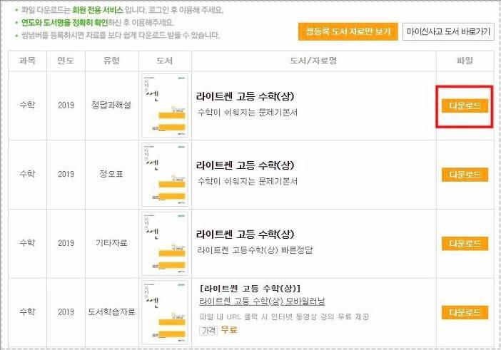 라이트 쎈 고등 수학 상 답지 라이트 쎈 고등 수학 상 답지