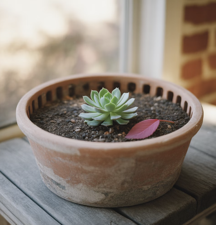 흙과 화분, '물 빠짐'이 생명