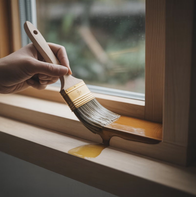 4단계: 확산 방지, 목재 보호제 도포