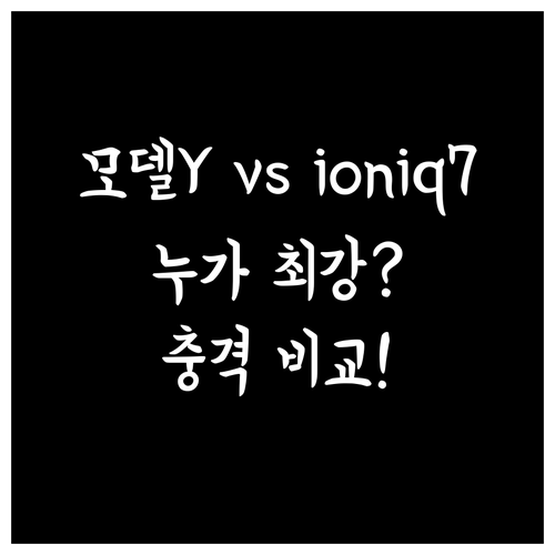 테슬라 모델Y vs 아이오닉7 비교 ..