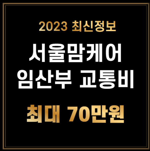 서울맘케어 임산부 교통비 지원