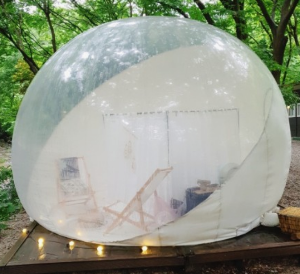 투명 돔 캠핑장