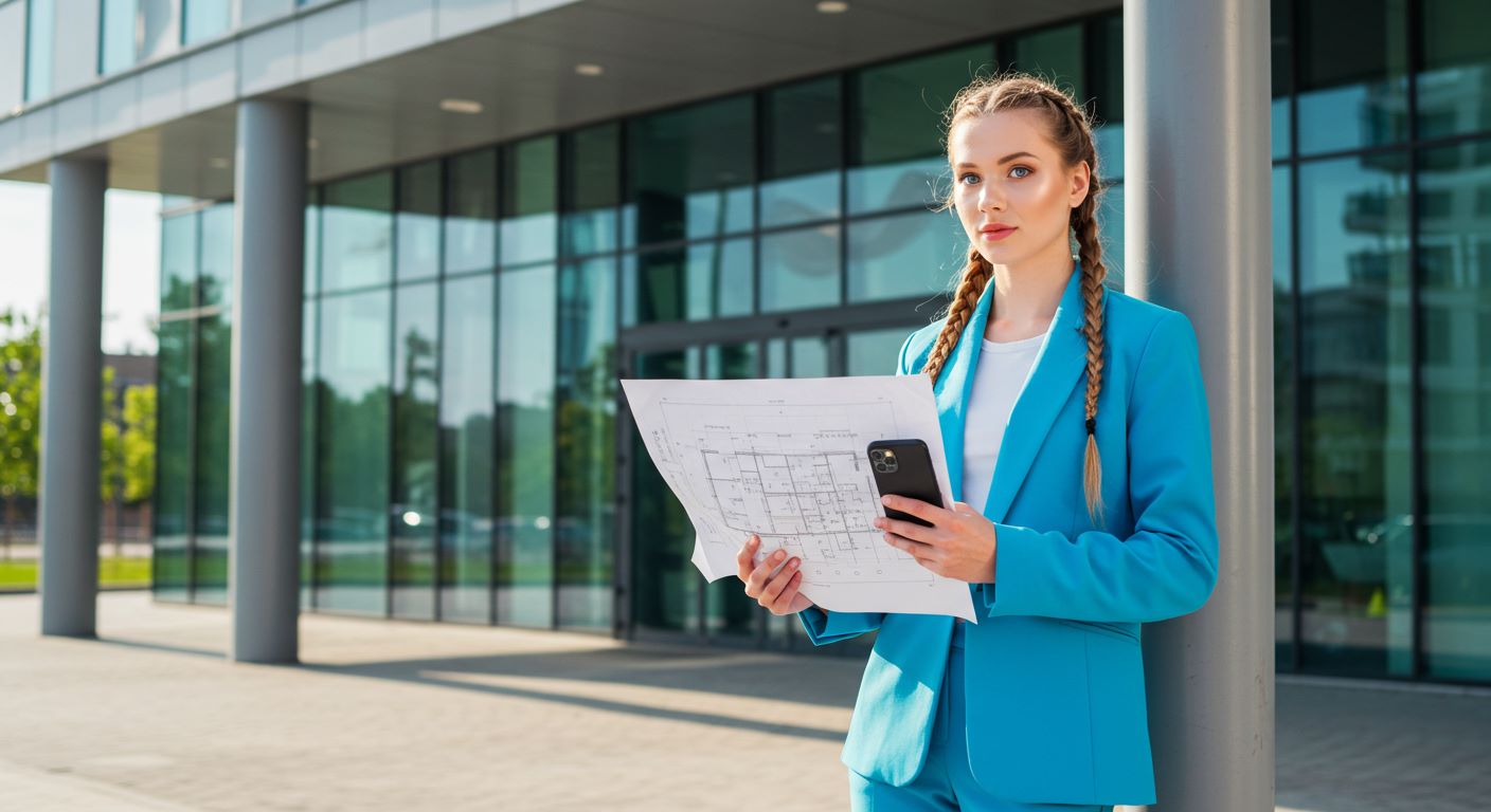 건물 견적을 내고 있는 사진