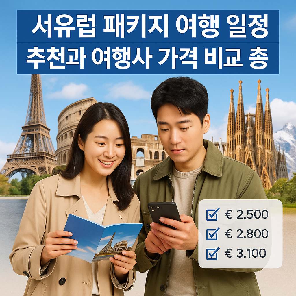 서유럽 패키지 여행 일정 추천과 여행사 가격 비교 총정리