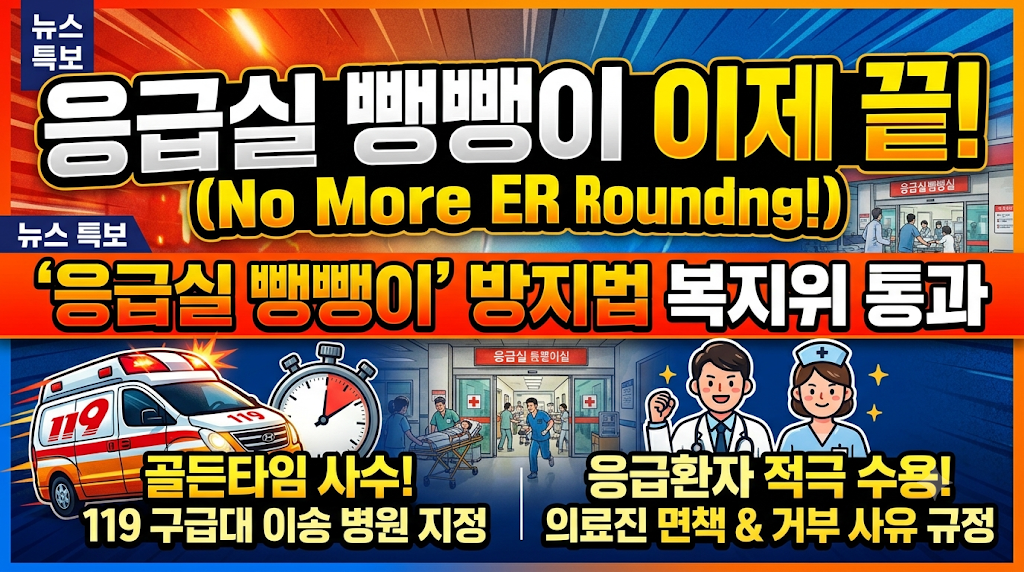 응급실 뺑뺑이 방지법 복지위 통과