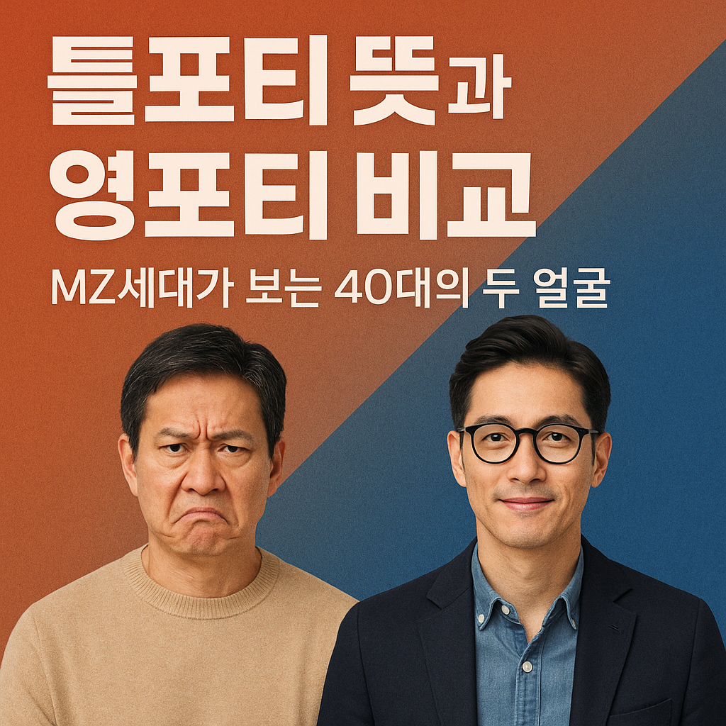 틀포티 뜻과 영포티 비교|MZ세대가 보는 40대의 두 얼굴