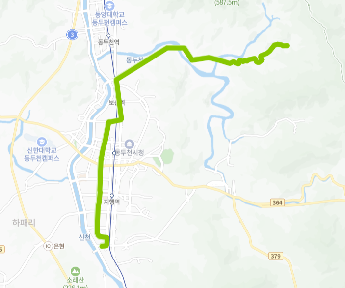 동두천-91번-버스-노선-지도