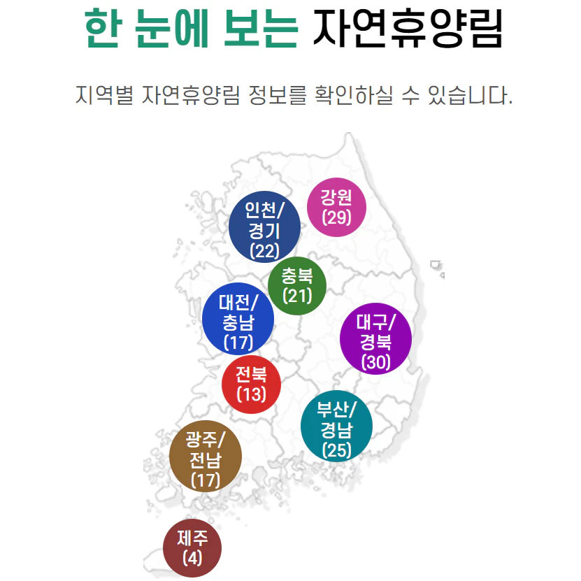 숲나들e 홈페이지 자연휴양림 예약 (바로가기)