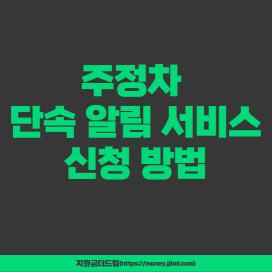 주정차 단속알림 서비스