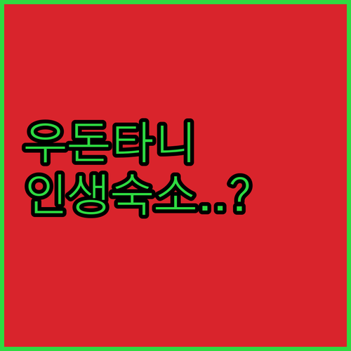 조식부터 공항 픽업까지 완벽한 우돈타..