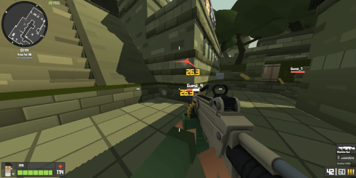 총을-조준하여-발사하고-점수를-획득하는-화면