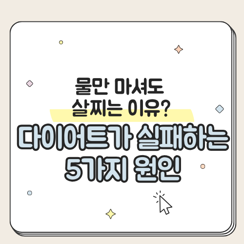 다이어트가 실패하는 5가지 원인