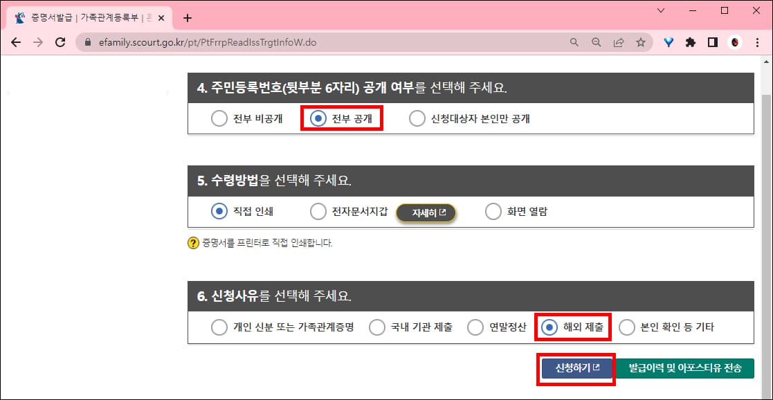 신청 옵션2