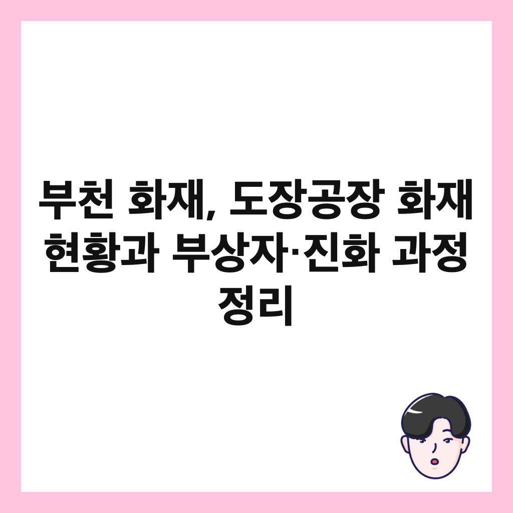 부천 화재, 도장공장 화재 현황과 부상자&middot;진화 과정 정리 썸네일