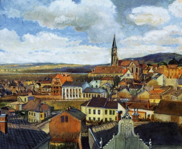 15살 학교 창문밖 풍경을 보고그린그림