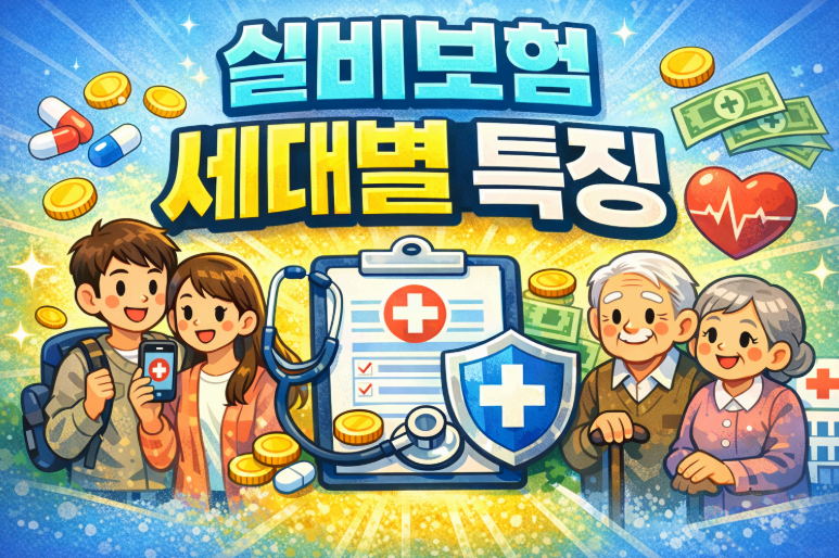 실비보험 세대별 특징 이미지사진