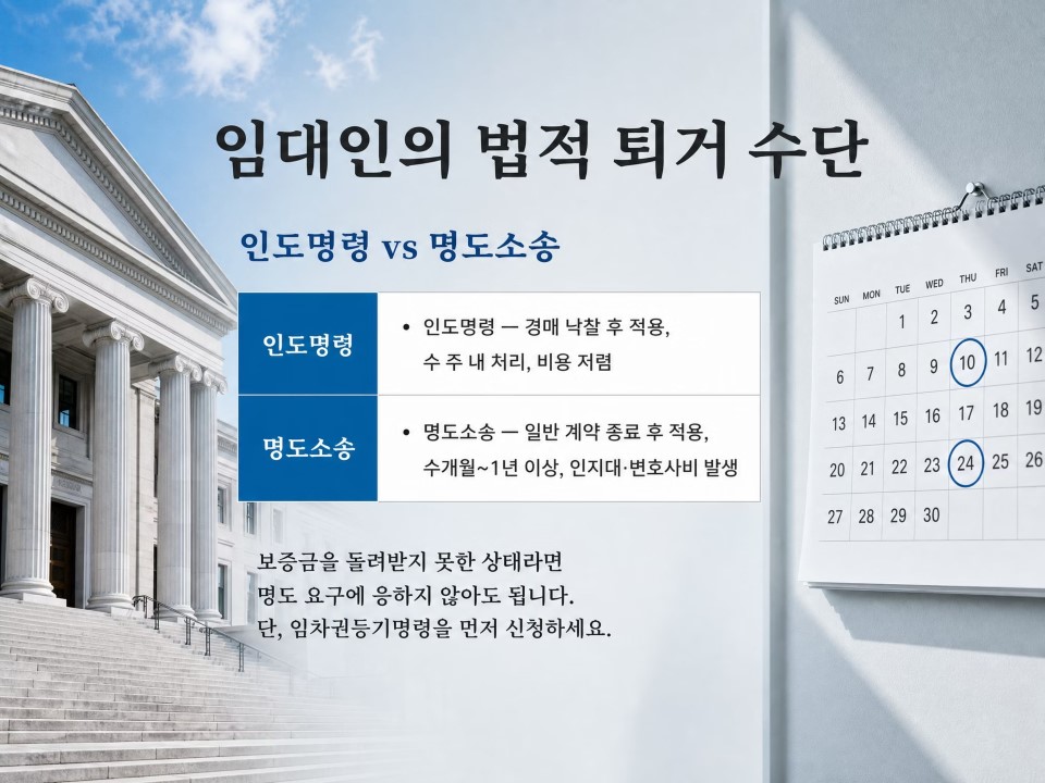 임대인의 법적 퇴거 수단