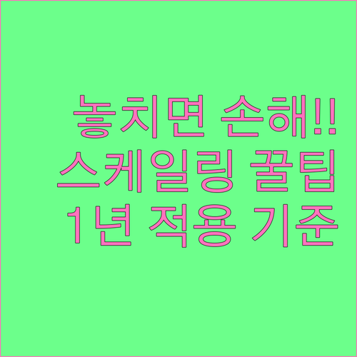 스케일링 건강보험 적용 횟수와 기준 ..