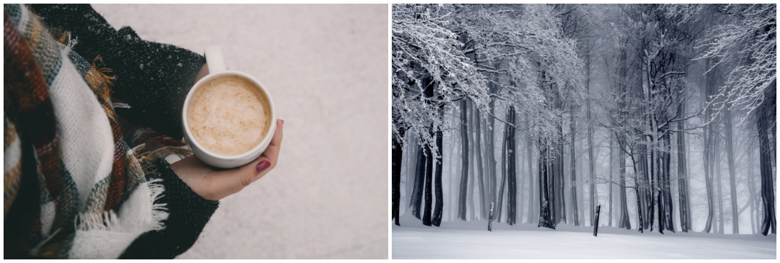 따뜻한 음료를 들고있는 사람 사진입니다.