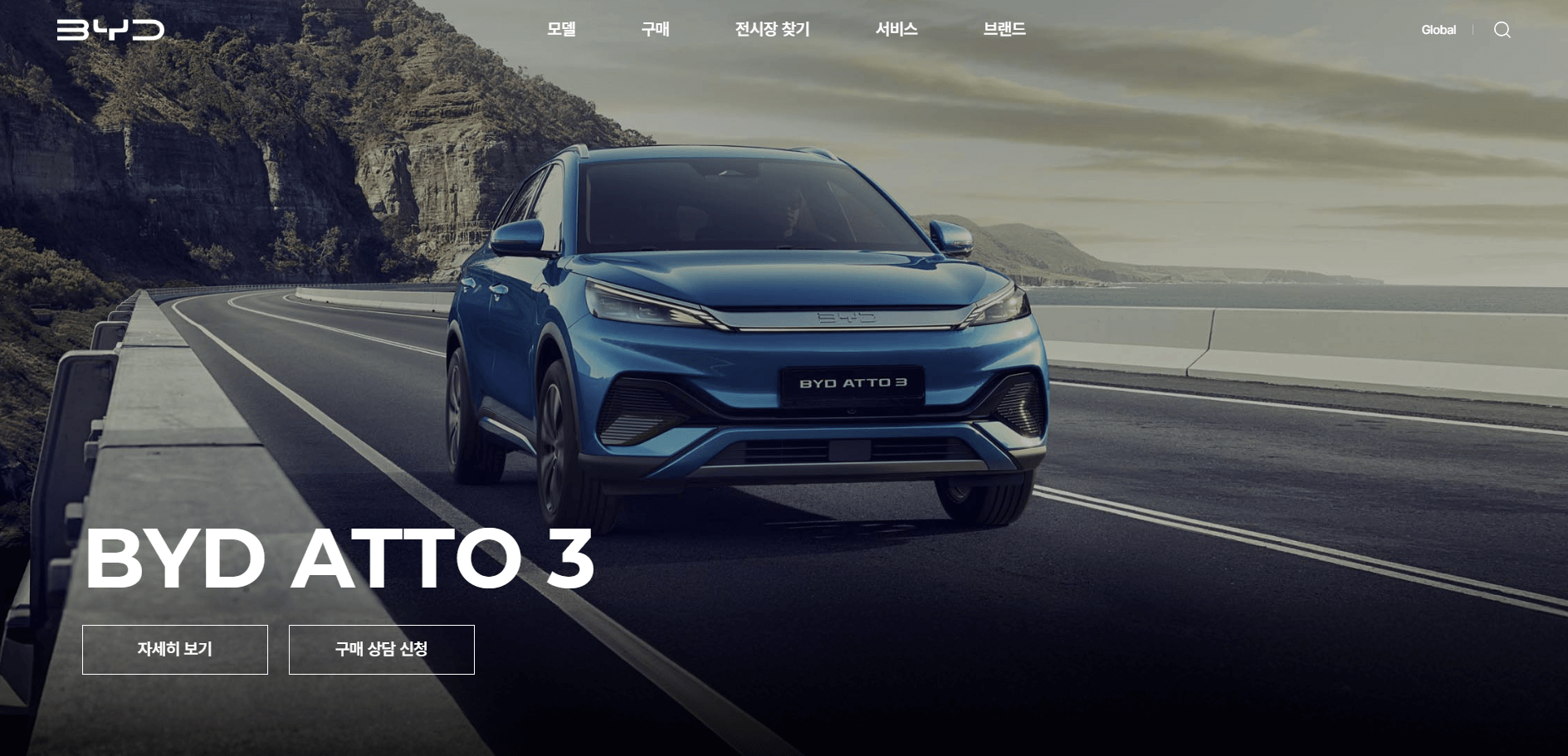 BYD 아토 3 홈페이지